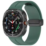 Strap-it® Samsung Galaxy Watch Ultra 2025 sport band met D-buckle (donkergroen)