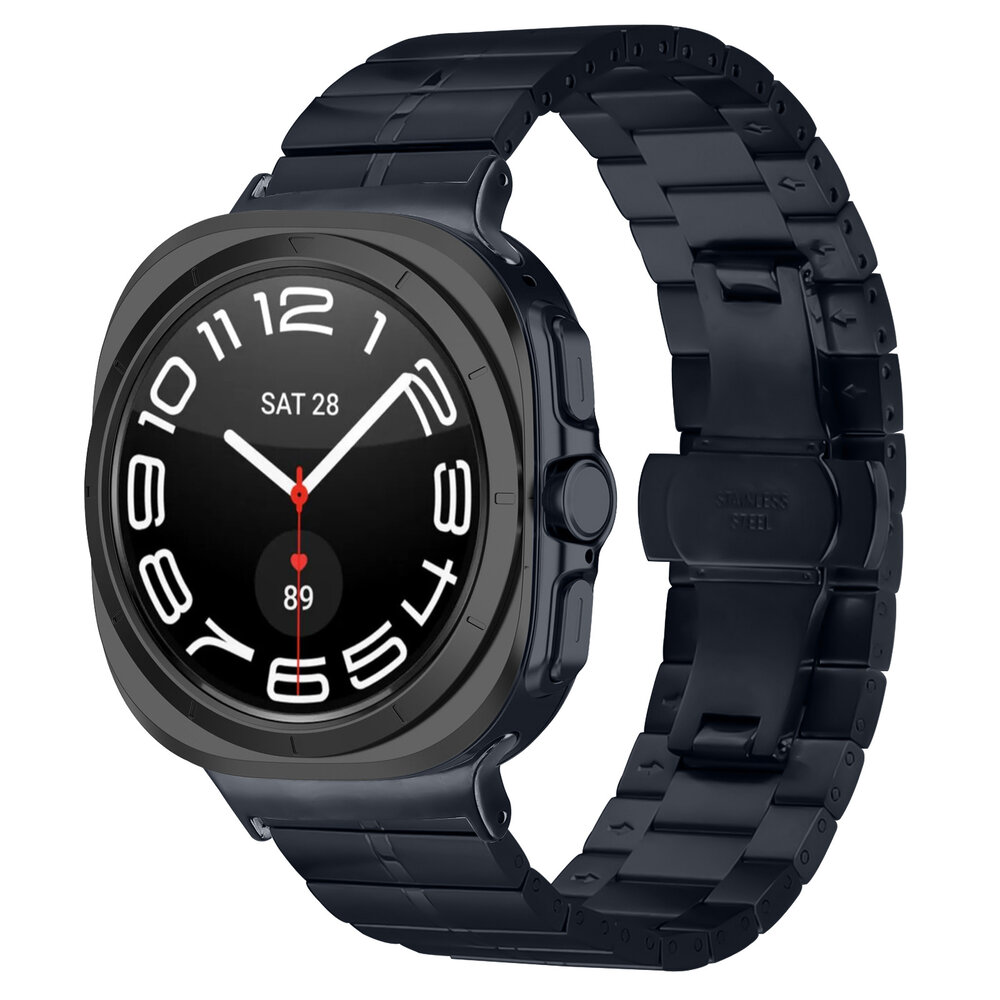 Strap-it® Strap-it Samsung Galaxy Watch Ultra 2025 luxe metalen band (titanium gray) Strap-it® Strap-it Samsung Galaxy Watch Ultra 2025 luxe metalen band (titanium gray)