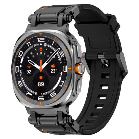 Strap-it® Strap-it Samsung Galaxy Watch Ultra 2025 'Explorer' TPU band (zwart met zwart)