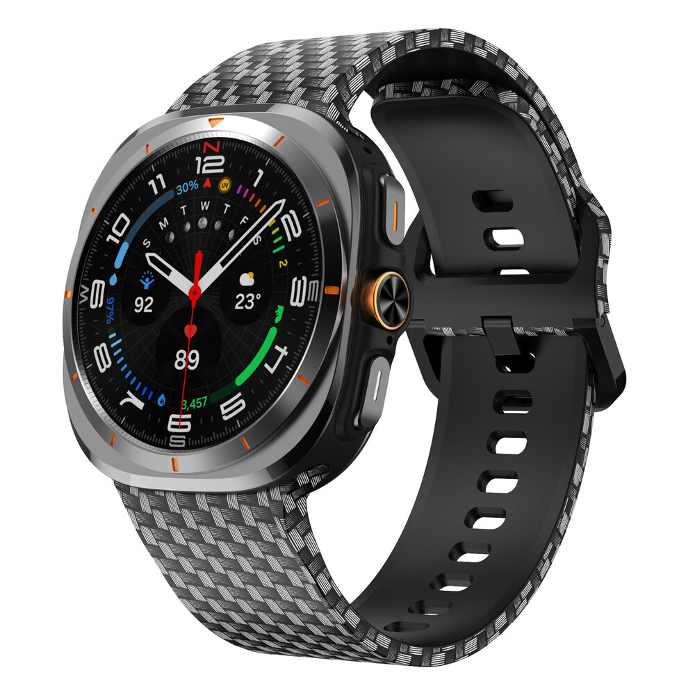 Strap-it® Strap-it Carbon Fiber Samsung Galaxy Watch Ultra 2025 siliconen bandje