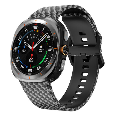 Strap-it® Strap-it Carbon Fiber Samsung Galaxy Watch Ultra 2025 siliconen bandje