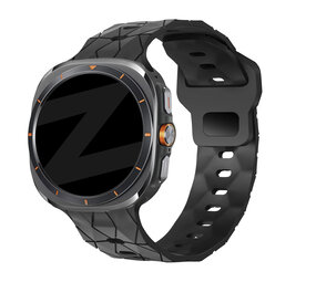 Bandz Bandz Samsung Galaxy Watch Ultra 2025 siliconen band 'Hexagons' (zwart)