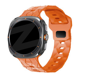 Bandz Bandz Samsung Galaxy Watch Ultra 2025 siliconen band 'Hexagons' (oranje)