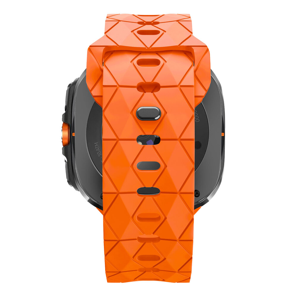 Bandz Bandz Samsung Galaxy Watch Ultra 2025 siliconen band 'Hexagons' (oranje)