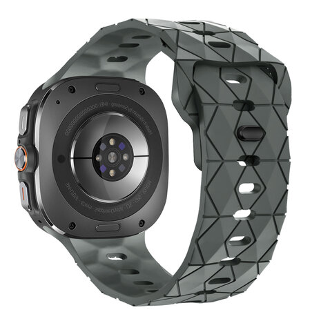 Bandz Bandz Samsung Galaxy Watch Ultra 2025 siliconen band 'Hexagons' (donkergrijs)