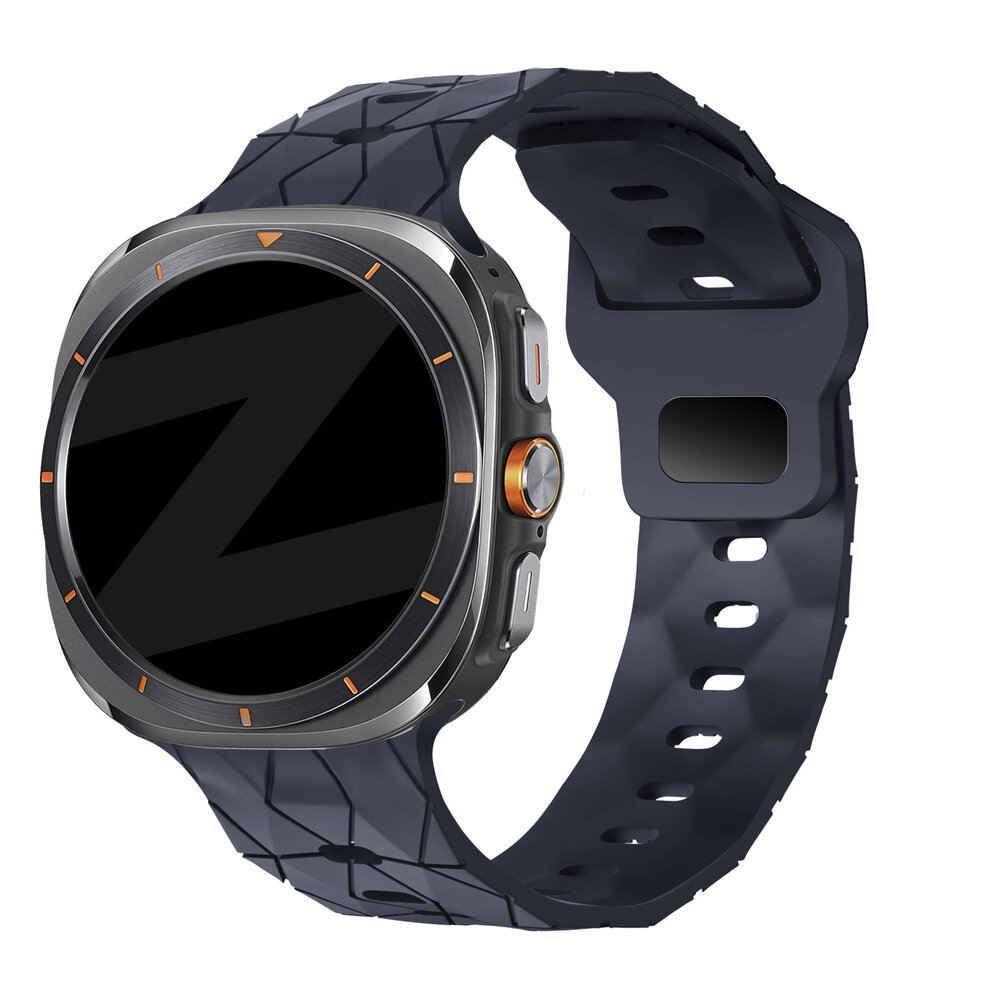 Bandz Bandz Samsung Galaxy Watch Ultra 2025 siliconen band 'Hexagons' (donkerblauw) Bandz Bandz Samsung Galaxy Watch Ultra 2025 siliconen band 'Hexagons' (donkerblauw)