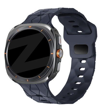 Bandz Bandz Samsung Galaxy Watch Ultra 2025 siliconen band 'Hexagons' (donkerblauw) Bandz Bandz Samsung Galaxy Watch Ultra 2025 siliconen band 'Hexagons' (donkerblauw)