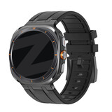 Bandz Bandz Samsung Galaxy Watch Ultra 2025 siliconen band 'Luxe Liquid' (zwart met zwart) Bandz Bandz Samsung Galaxy Watch Ultra 2025 siliconen band 'Luxe Liquid' (zwart met zwart)
