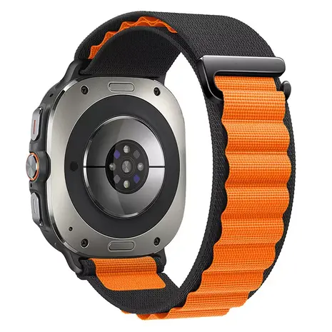 Strap-it® Strap-it Samsung Galaxy Watch Ultra 2025 Alpine band (zwart/oranje) Strap-it® Strap-it Samsung Galaxy Watch Ultra 2025 Alpine band (zwart/oranje)
