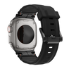 Bandz Bandz Apple Watch liquid siliconen band 'Explorer' (zwart met zwart) Bandz Bandz Apple Watch liquid siliconen band 'Explorer' (zwart met zwart)