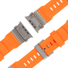 Bandz Bandz Apple Watch siliconen band 'Explorer' (oranje met titanium) Bandz Bandz Apple Watch siliconen band 'Explorer' (oranje met titanium)