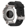 Bandz Bandz Apple Watch siliconen band 'Explorer' (zwart met titanium) Bandz Bandz Apple Watch siliconen band 'Explorer' (zwart met titanium)