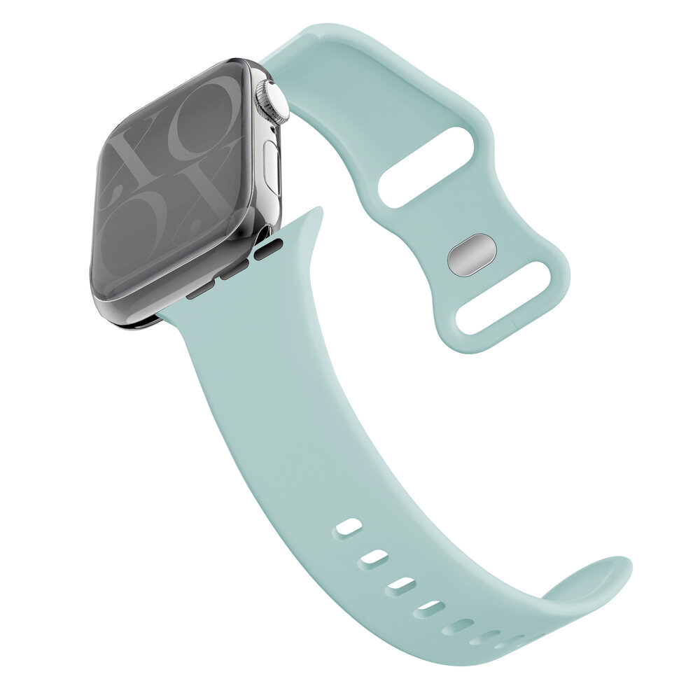 xoxo Wildhearts xoxo Wildhearts Apple Watch siliconen bandje (mintgroen)