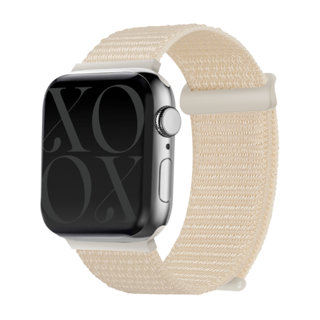 xoxo Wildhearts xoxo Wildhearts Apple Watch nylon bandje (apricot)
