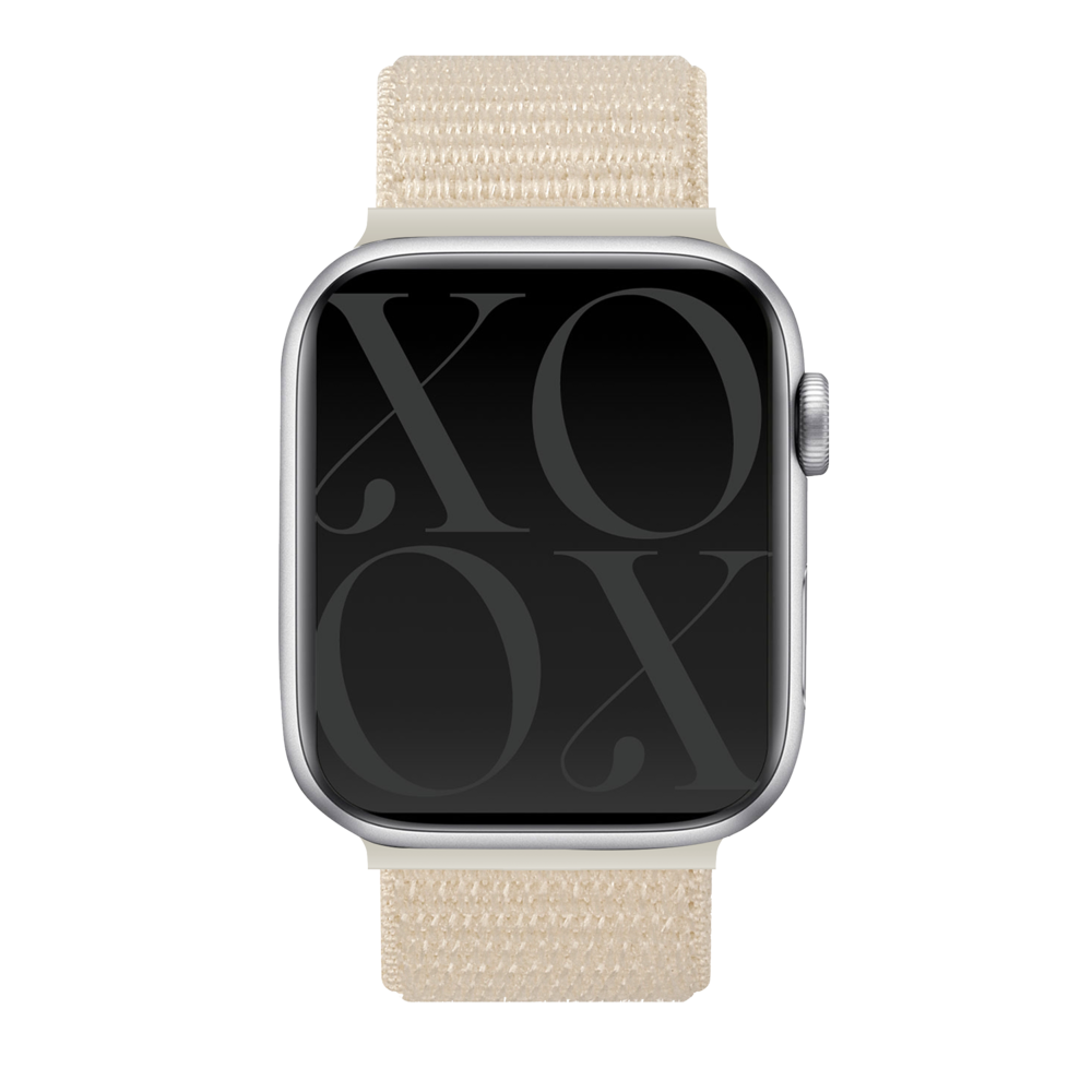 xoxo Wildhearts xoxo Wildhearts Apple Watch nylon bandje (apricot)