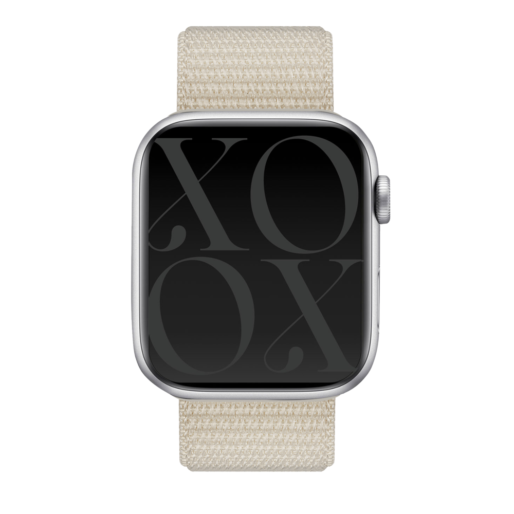 xoxo Wildhearts xoxo Wildhearts Apple Watch nylon bandje (sterrenlicht)