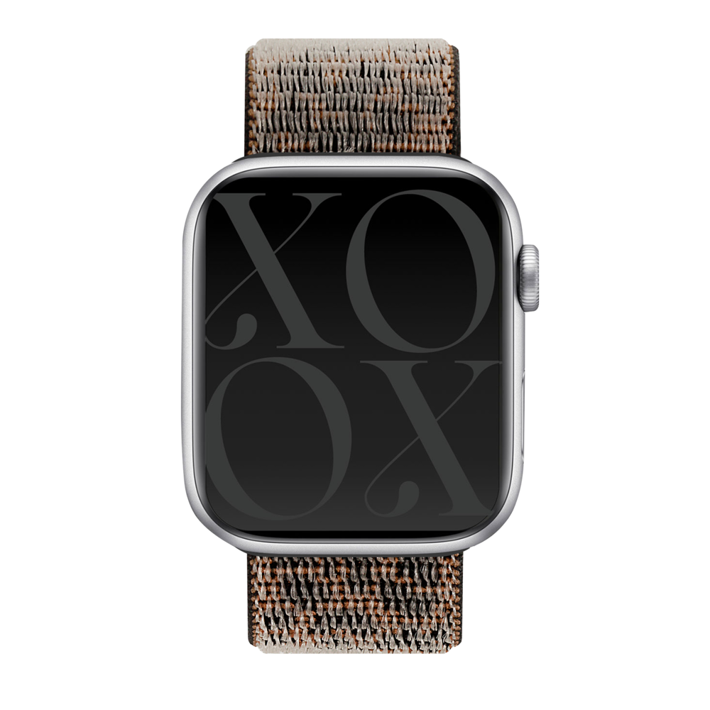 xoxo Wildhearts xoxo Wildhearts Apple Watch nylon bandje (black leopard)