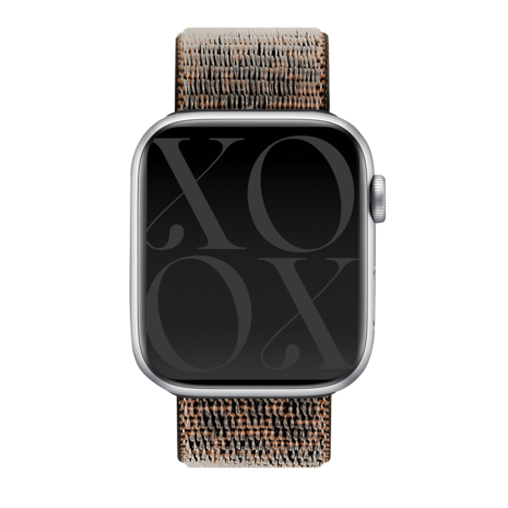 xoxo Wildhearts xoxo Wildhearts Apple Watch nylon bandje (black leopard)