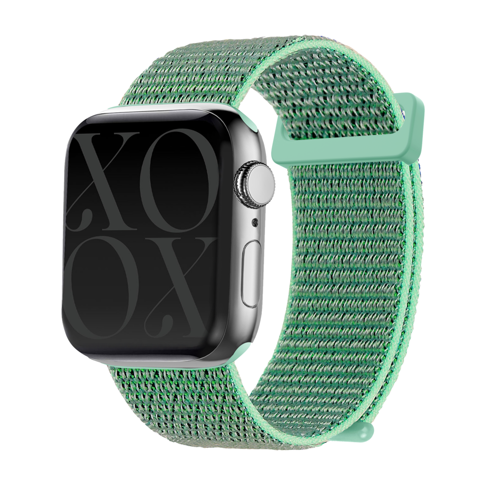xoxo Wildhearts xoxo Wildhearts Apple Watch nylon bandje (mintgroen)