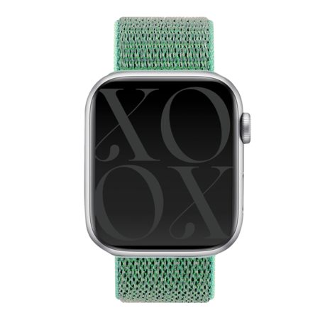 xoxo Wildhearts xoxo Wildhearts Apple Watch nylon bandje (mintgroen)