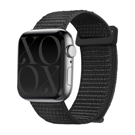 xoxo Wildhearts xoxo Wildhearts Apple Watch nylon bandje (zwart)