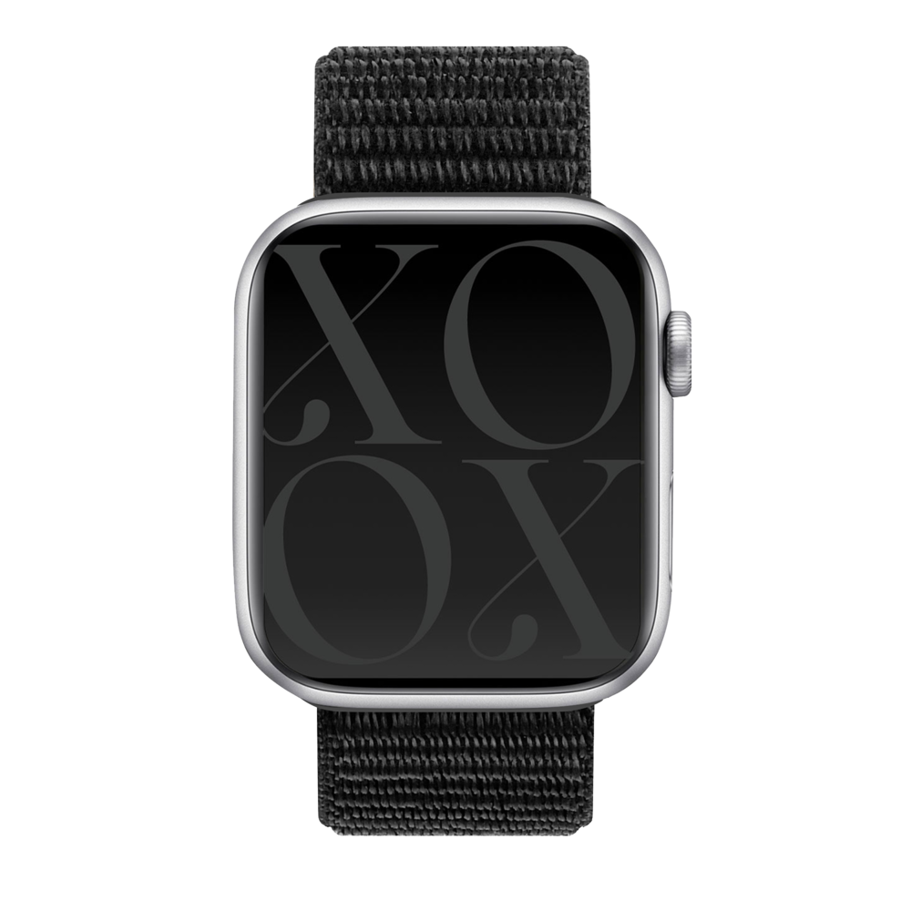 xoxo Wildhearts xoxo Wildhearts Apple Watch nylon bandje (zwart)