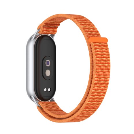 Strap-it® Strap-it Xiaomi Smart Band 8 modern nylon band (oranje)