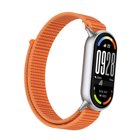 Strap-it® Strap-it Xiaomi Smart Band 8 modern nylon band (oranje)