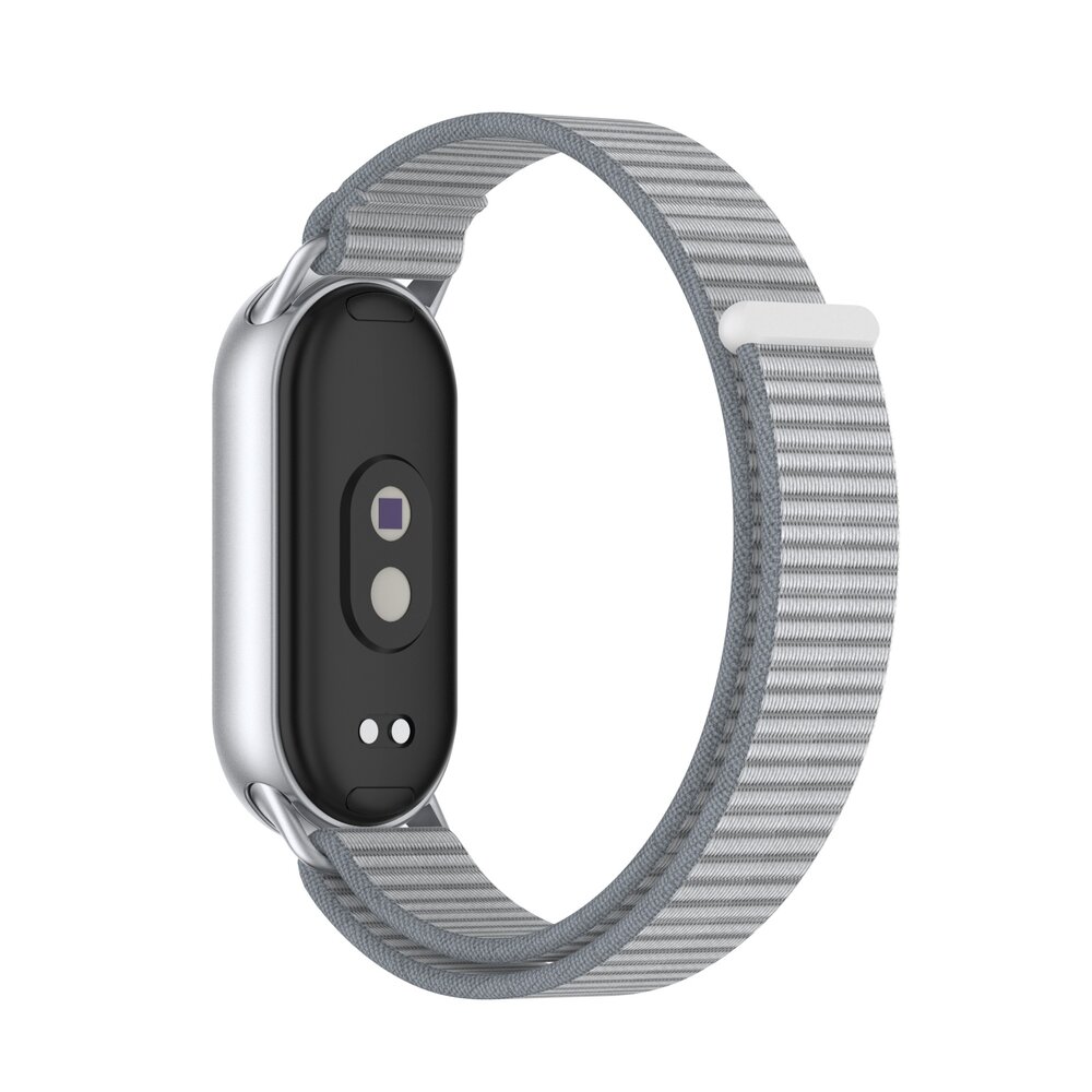Strap-it® Strap-it Xiaomi Smart Band 8 modern nylon band (grijs)