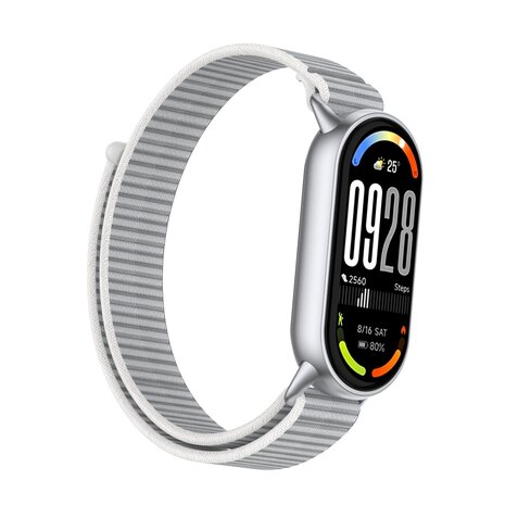Strap-it® Strap-it Xiaomi Smart Band 8 modern nylon band (grijs)