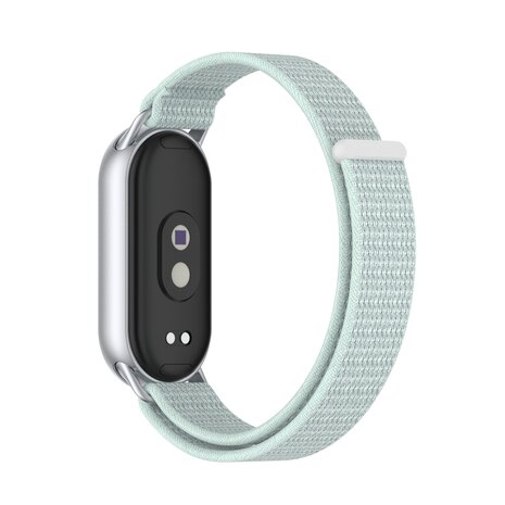 Strap-it® Strap-it Xiaomi Smart Band 8 modern nylon band (cyaan)
