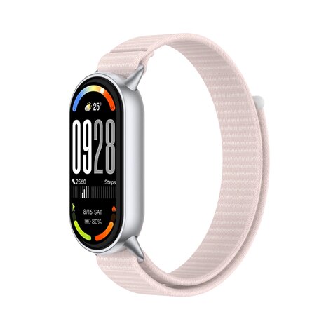 Strap-it® Strap-it Xiaomi Smart Band 8 modern nylon band (lichtroze) Strap-it® Strap-it Xiaomi Smart Band 8 modern nylon band (lichtroze)