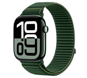 Strap-it® Apple Watch wave nylon band (donkergroen)
