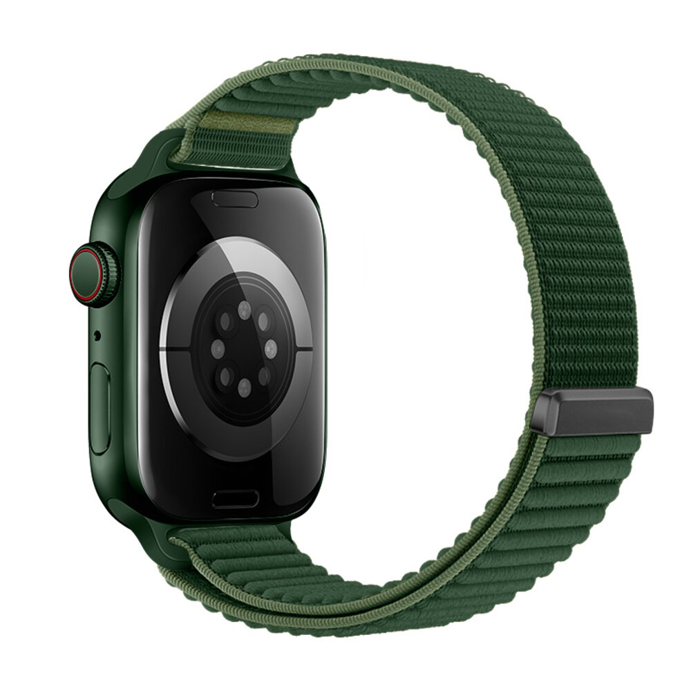 Strap-it® Strap-it Apple Watch wave nylon band (donkergroen)