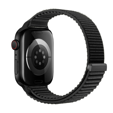 Strap-it® Strap-it Apple Watch wave nylon band (zwart)