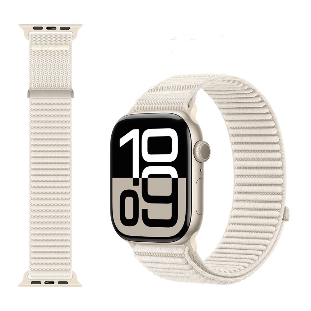 Strap-it® Strap-it Apple Watch wave nylon band (sterrenlicht) Strap-it® Strap-it Apple Watch wave nylon band (sterrenlicht)