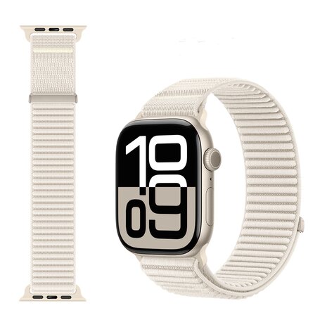 Strap-it® Strap-it Apple Watch wave nylon band (sterrenlicht) Strap-it® Strap-it Apple Watch wave nylon band (sterrenlicht)