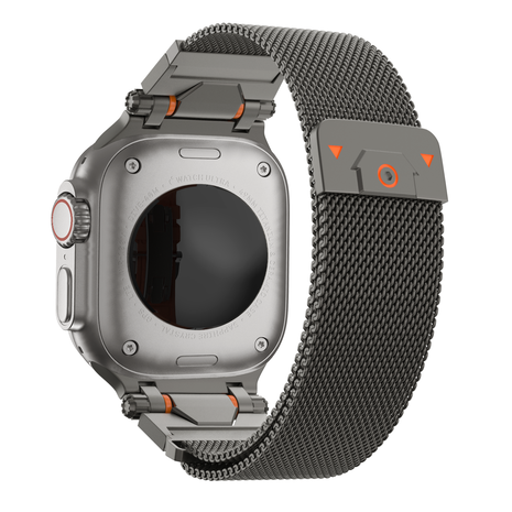 Bandz Bandz Apple Watch rugged Milanese loop band (titanium grijs)