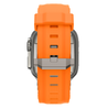 Bandz Bandz Apple Watch liquid siliconen band 'Explorer' (oranje met titanium) Bandz Bandz Apple Watch liquid siliconen band 'Explorer' (oranje met titanium)