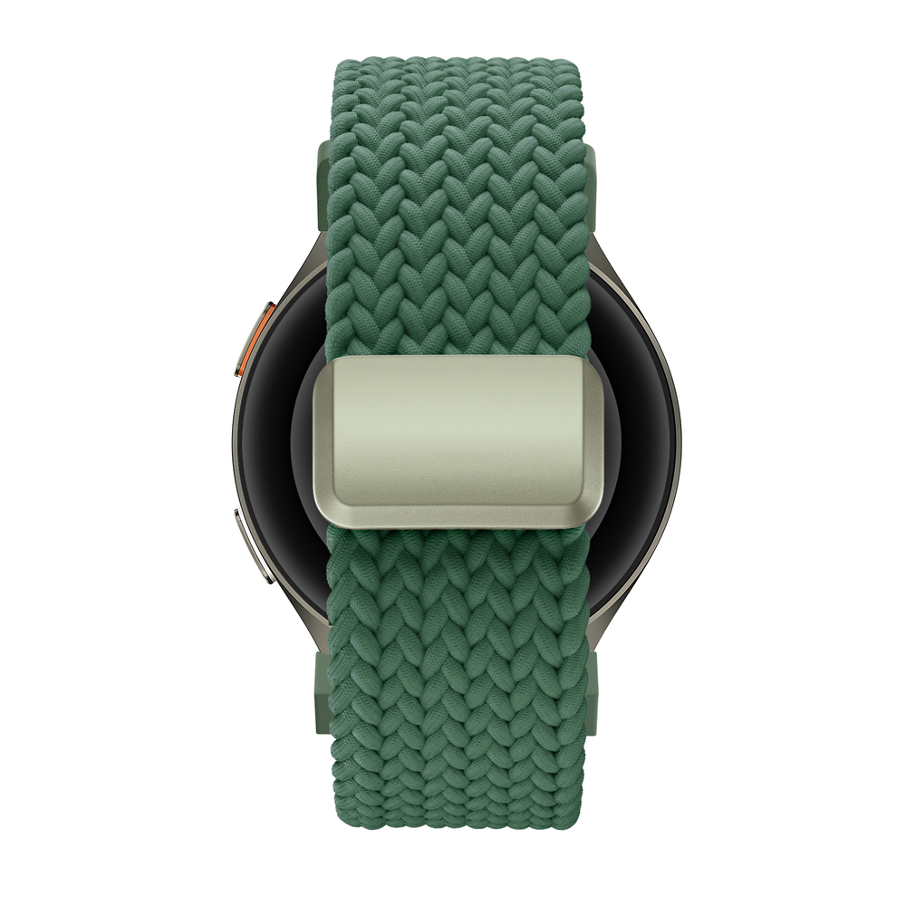 Bandz Bandz Samsung Galaxy Watch 4 40mm gevlochten band 'Easy fit' (groen)