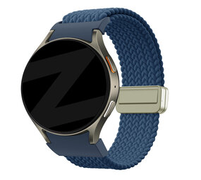 Bandz Bandz Samsung Galaxy Watch 4 40mm gevlochten band 'Easy fit' (blauw)