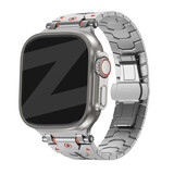 Bandz Bandz Apple Watch metalen grain band 'Deluxe' (zilver)
