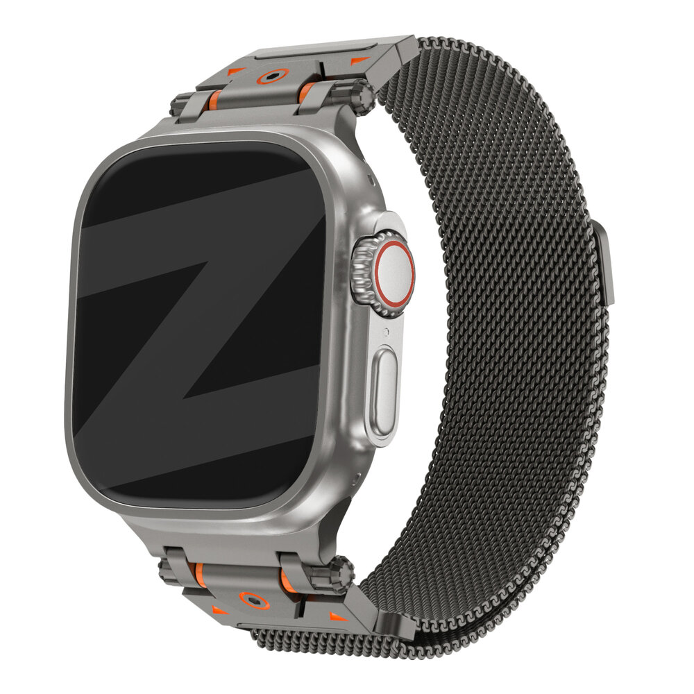 Bandz Bandz Apple Watch rugged Milanese loop band (titanium grijs)