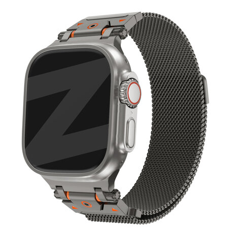 Bandz Bandz Apple Watch rugged Milanese loop band (titanium grijs)