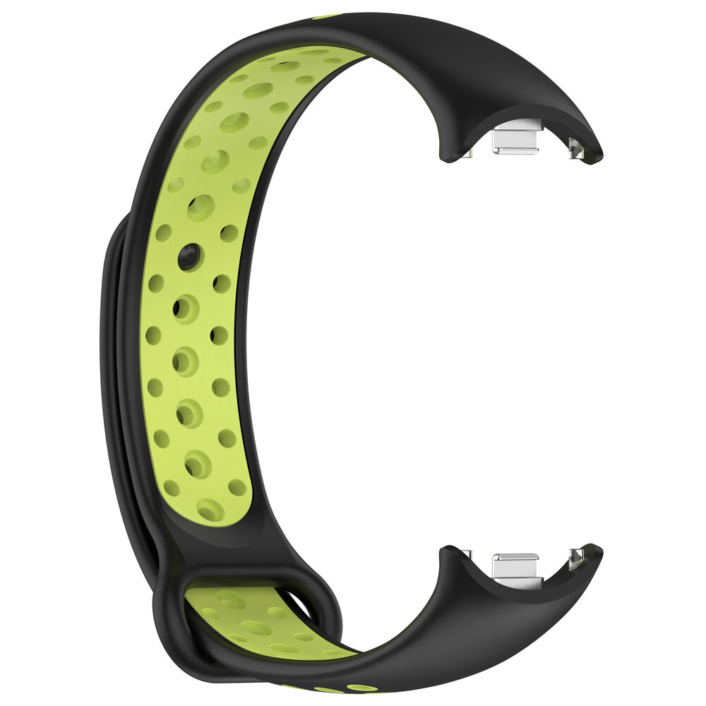 Strap-it® Strap-it Xiaomi Smart Band 8 sport bandje (zwart/lime) Strap-it® Strap-it Xiaomi Smart Band 8 sport bandje (zwart/lime)