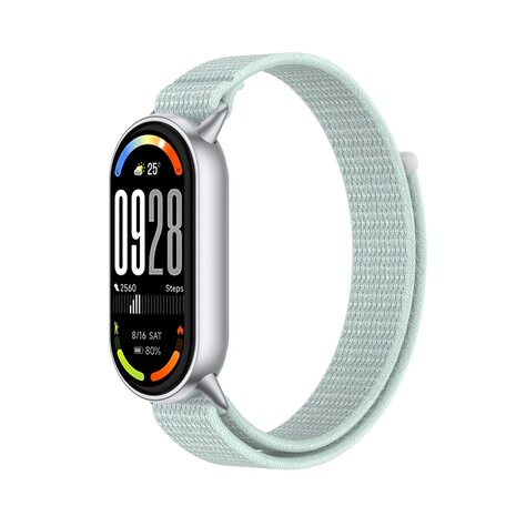 Strap-it® Strap-it Xiaomi Smart Band 9 modern nylon band (cyaan) Strap-it® Strap-it Xiaomi Smart Band 9 modern nylon band (cyaan)