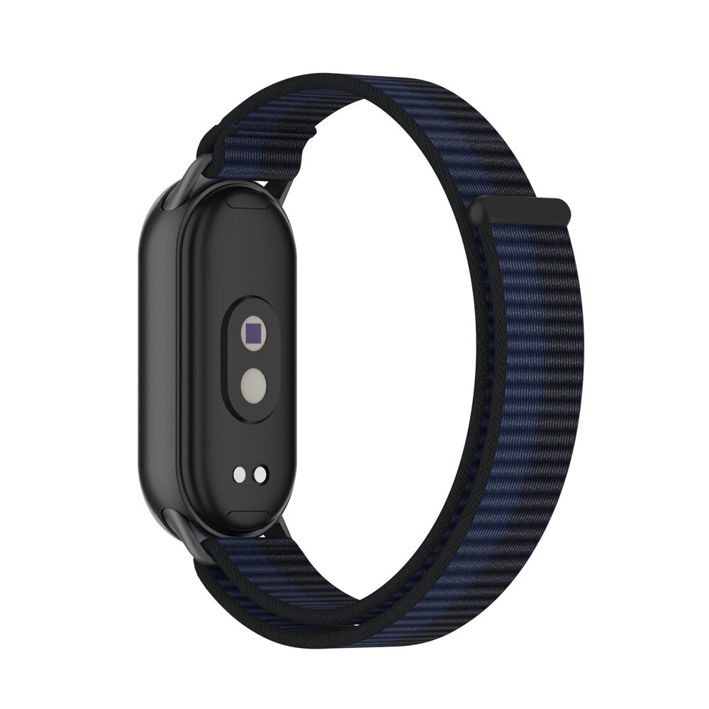 Strap-it® Strap-it Xiaomi Smart Band 10 modern nylon band (donkerblauw)