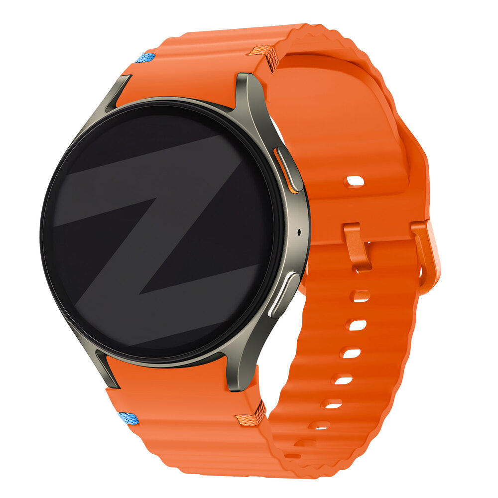 Bandz Bandz Samsung Galaxy Watch 4 44mm wave band 'Easy fit' (oranje)
