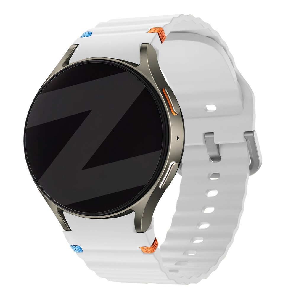 Bandz Bandz Samsung Galaxy Watch 4 Classic 46mm wave band 'Easy fit' (wit)