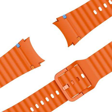 Bandz Bandz Samsung Galaxy Watch 4 Classic 46mm wave band 'Easy fit' (oranje)